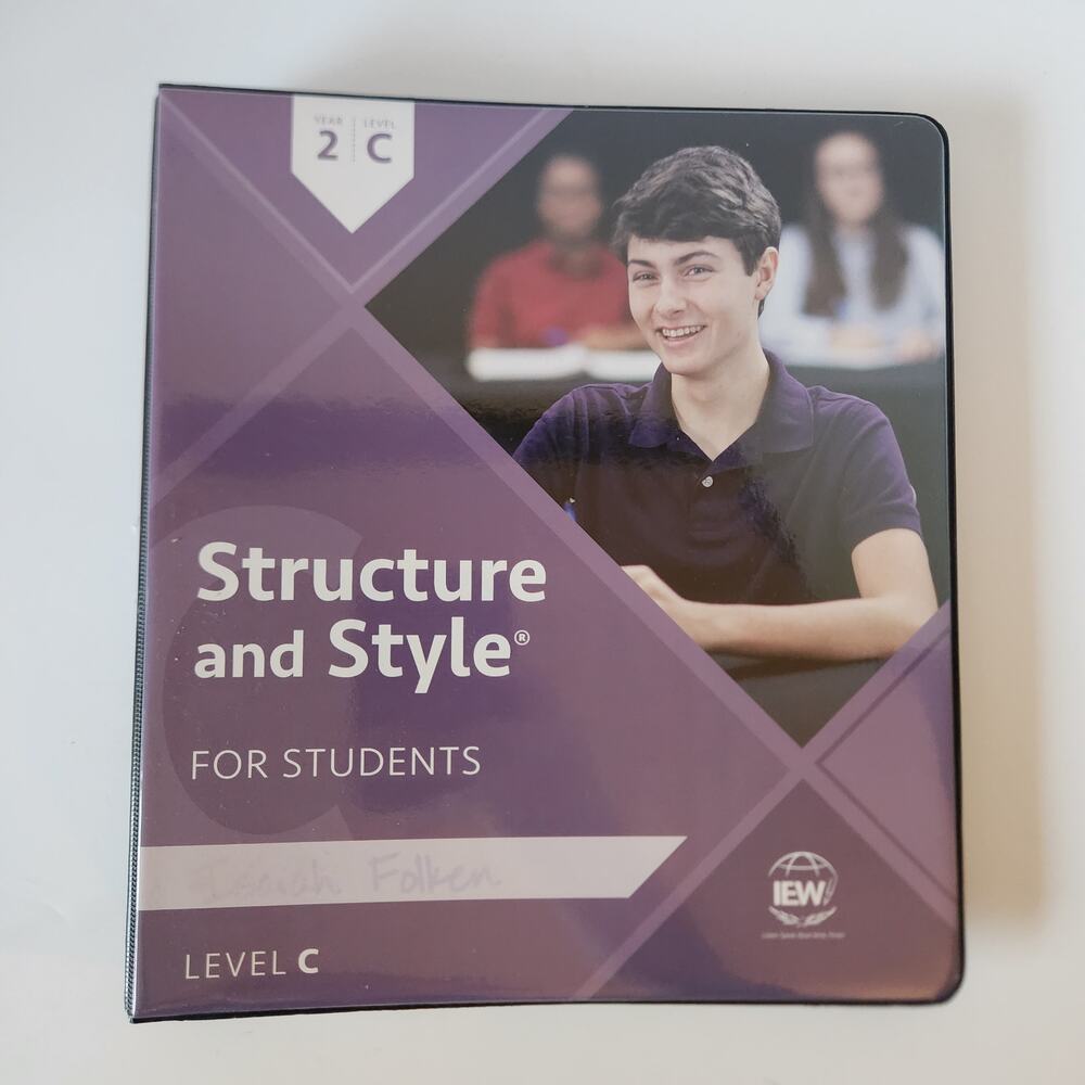 IEW Structure & Style Students Book Year 2 Level C Binder Writing Andrew Pudewa